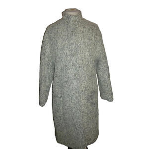 Wallis England Coat Mohair Type Jacket Blend‎ Soft Mid Length UK10 US 6
